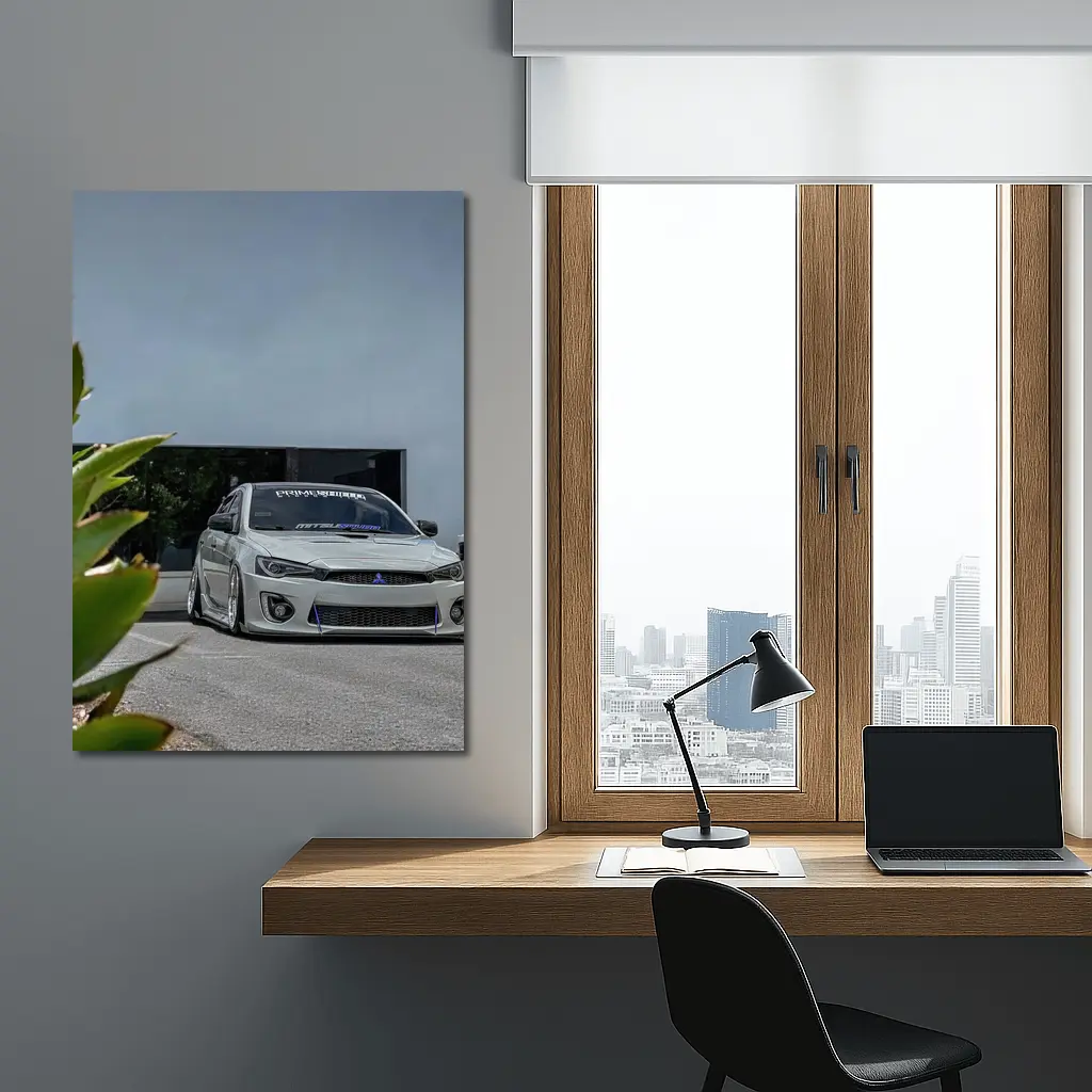 Mitsubishi Lancer Widebody Stance Parking Lot – Wall Art