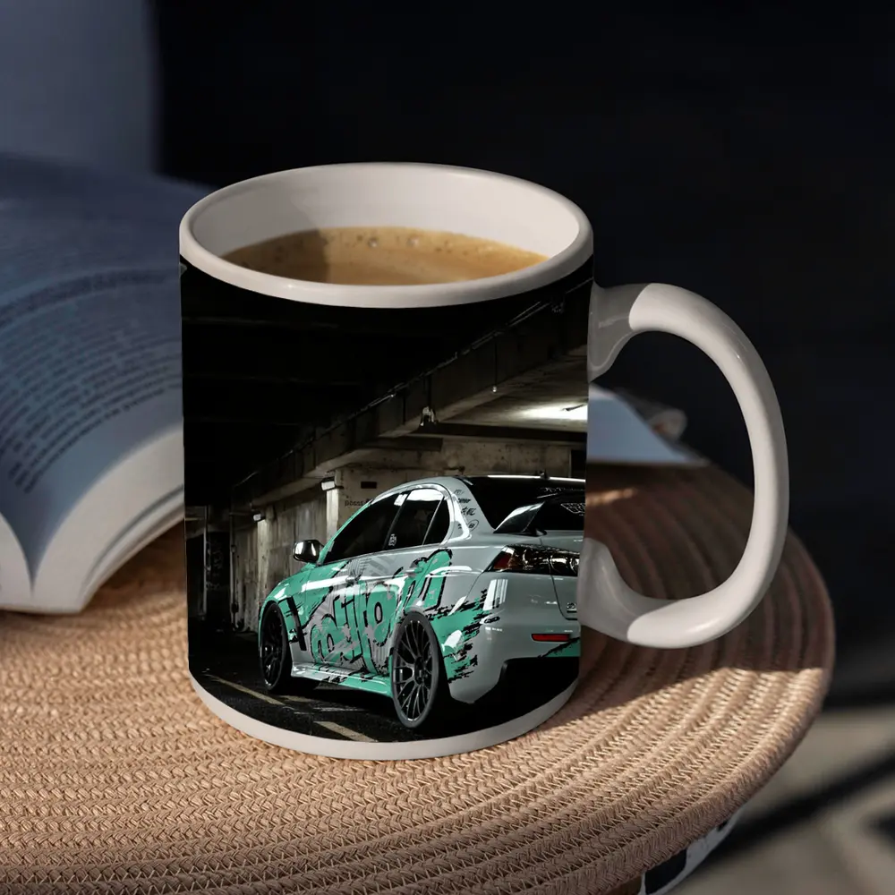 Mitsubishi Lancer Graffiti Wrap Underground Parking – Mugs