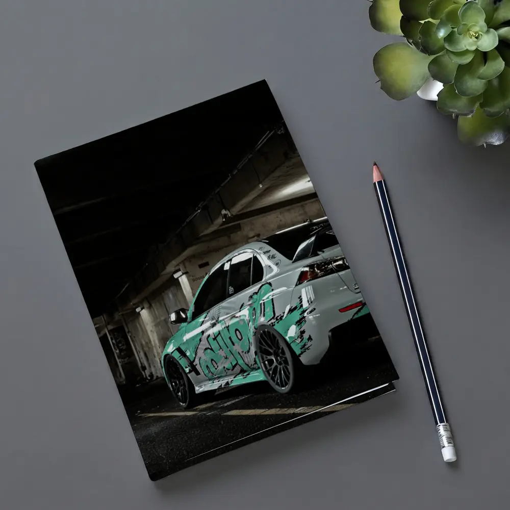 Mitsubishi Lancer Graffiti Wrap Underground Parking – Notebooks