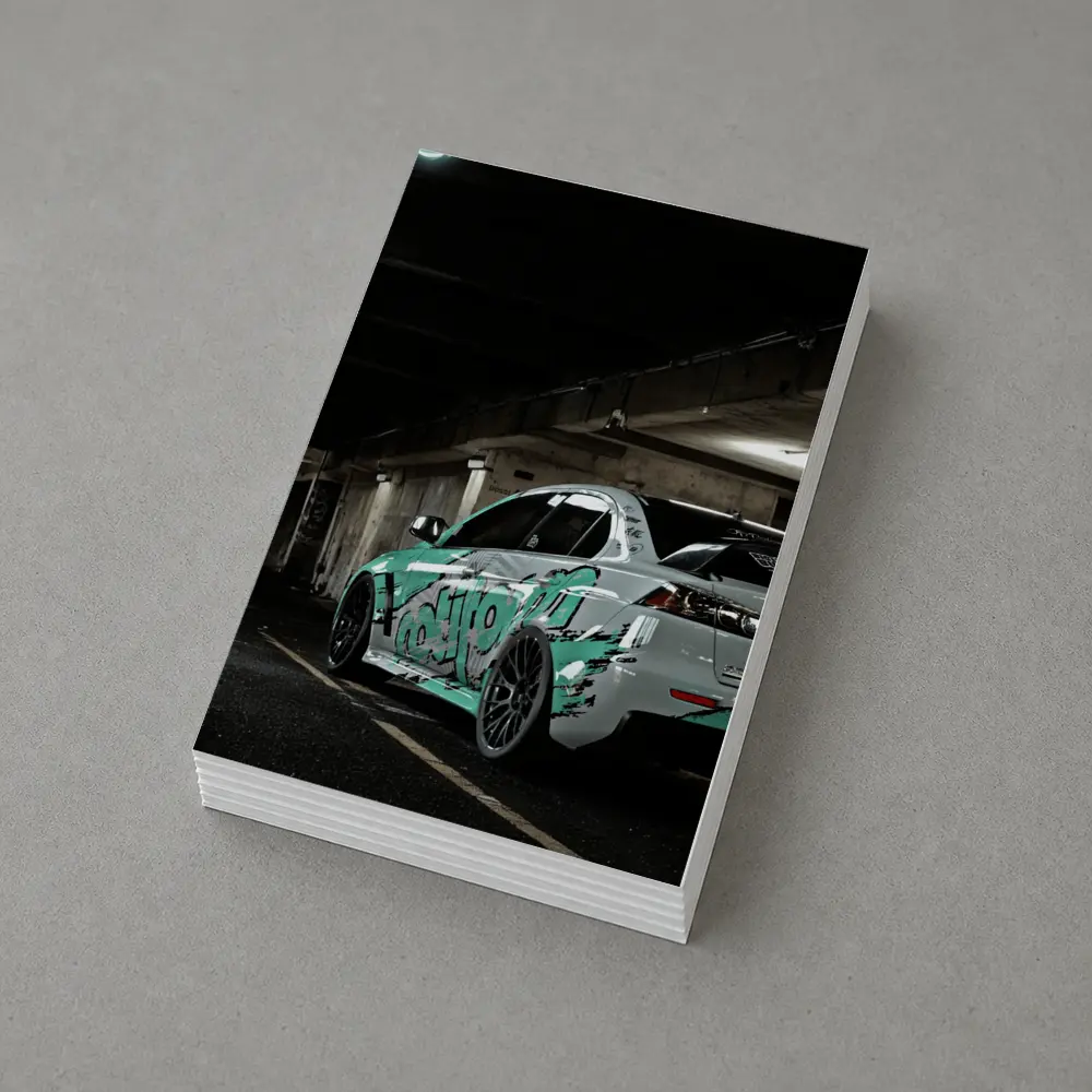 Mitsubishi Lancer Graffiti Wrap Underground Parking – Postcards
