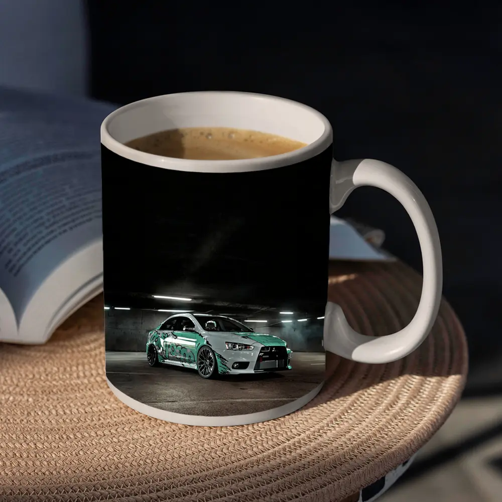 Mitsubishi Lancer Evolution Underground Parking Green Wrap – Mugs
