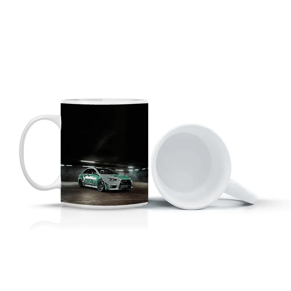 Mitsubishi Lancer Evolution Underground Parking Green Wrap – Mugs