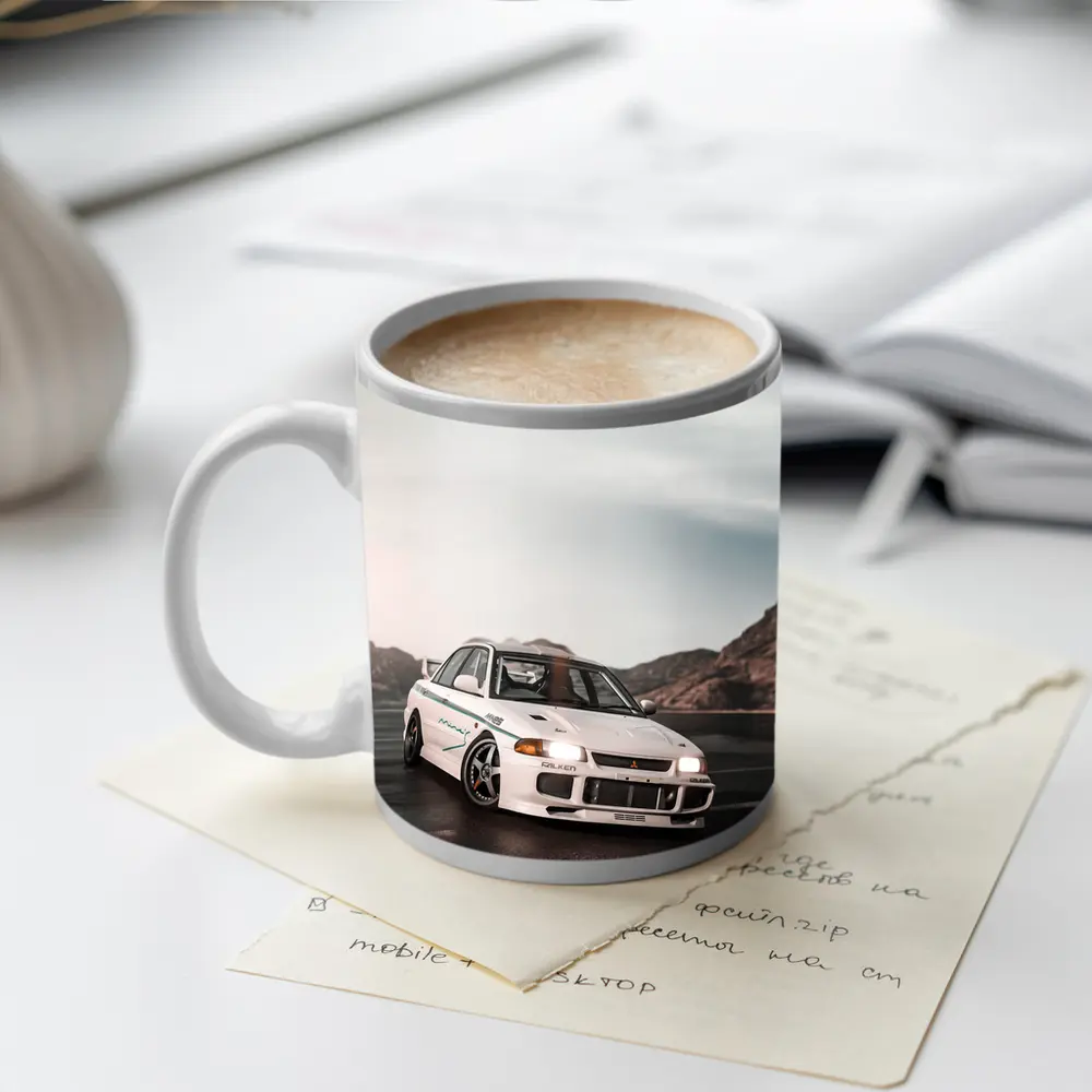 Mitsubishi Lancer Evolution White Mountain Road – Mugs