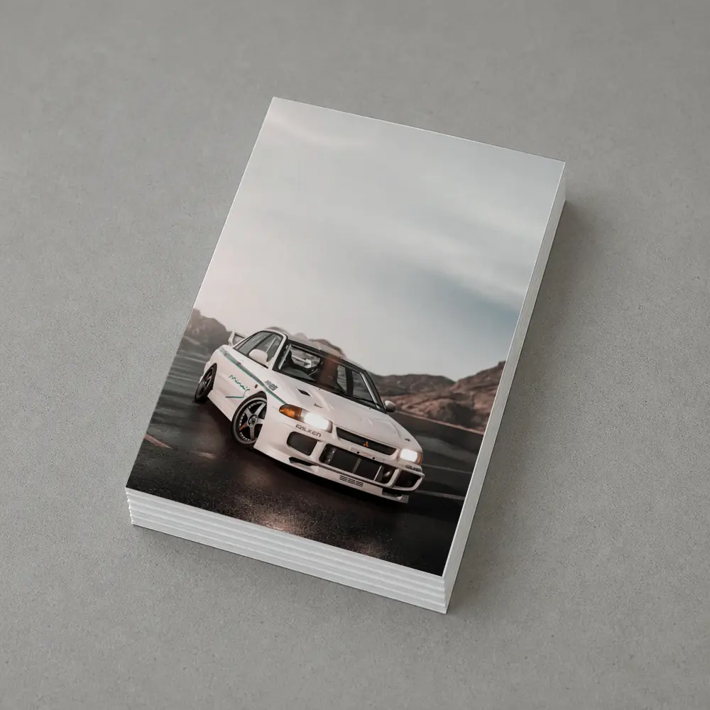 Mitsubishi Lancer Evolution White Mountain Road – Postcards
