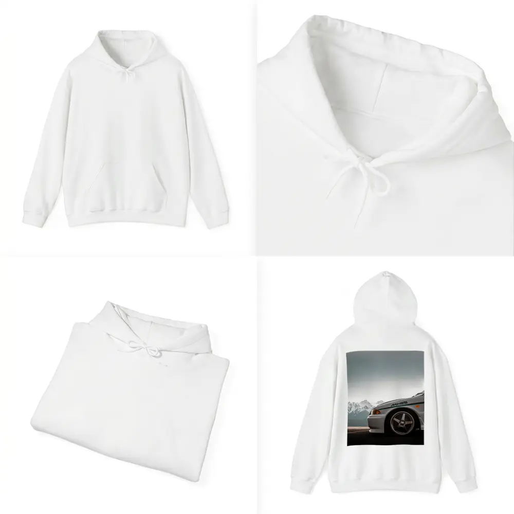 Mitsubishi Lancer Evolution Mountains Gray Sky – Hoodies