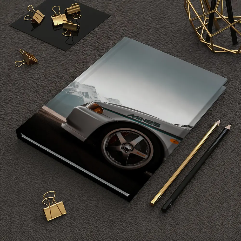 Mitsubishi Lancer Evolution Mountains Gray Sky – Notebooks