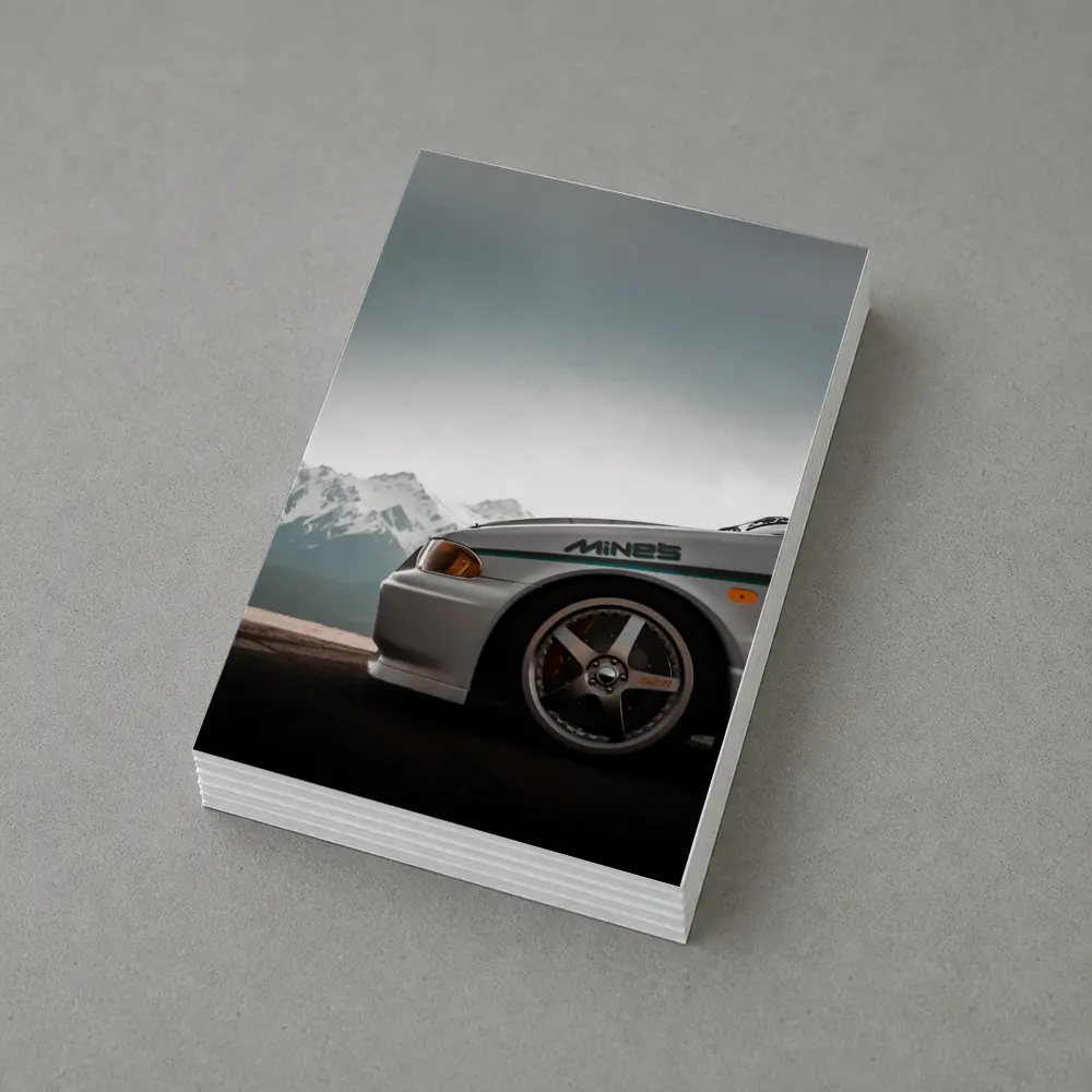 Mitsubishi Lancer Evolution Mountains Gray Sky – Postcards
