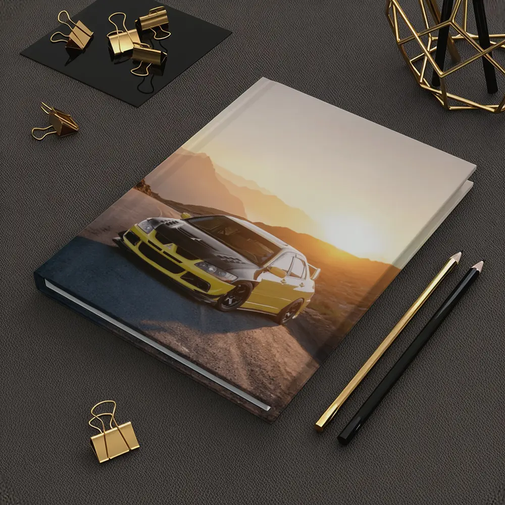 Mitsubishi Lancer Evolution Mountain Sunset Road – Notebooks