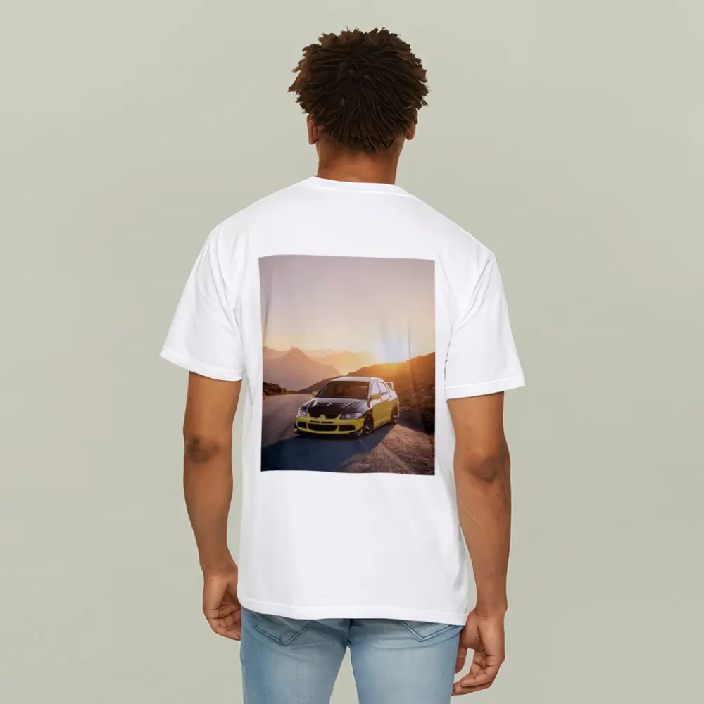Mitsubishi Lancer Evolution Mountain Sunset Road – T-Shirts