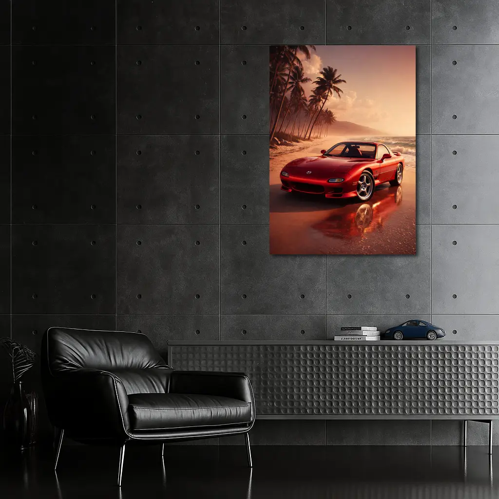Mitsubishi Lancer Evolution Mountain Sunset Road – Wall Art