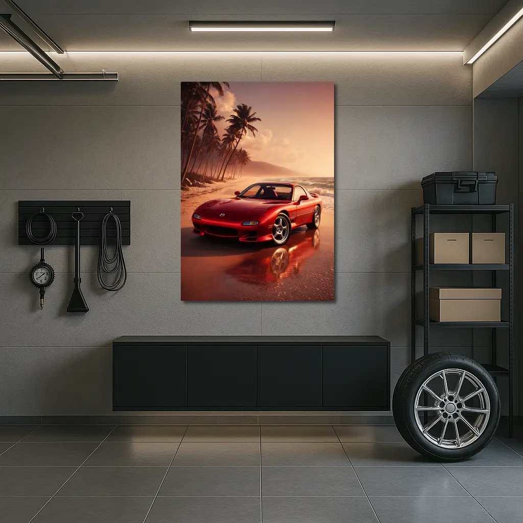 Mitsubishi Lancer Evolution Mountain Sunset Road – Wall Art