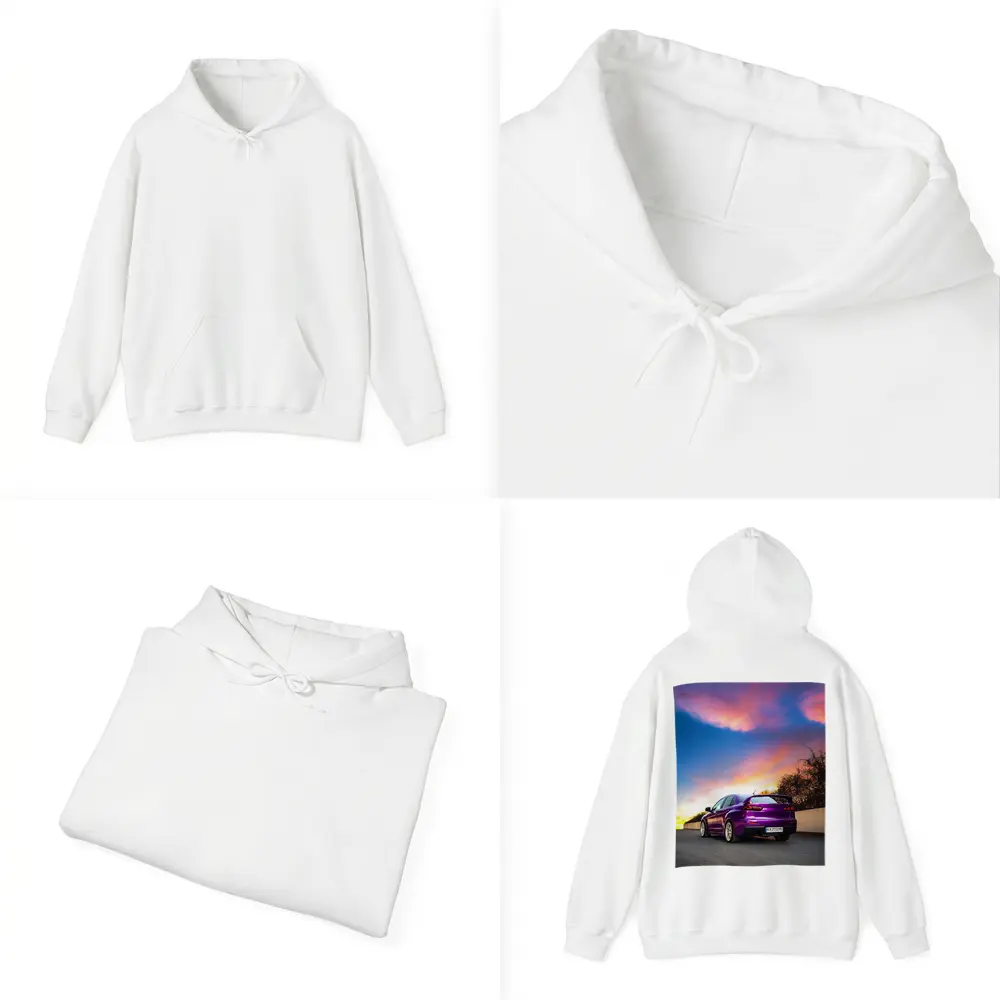 Mitsubishi Lancer Evolution Purple Sunset Sky – Hoodies