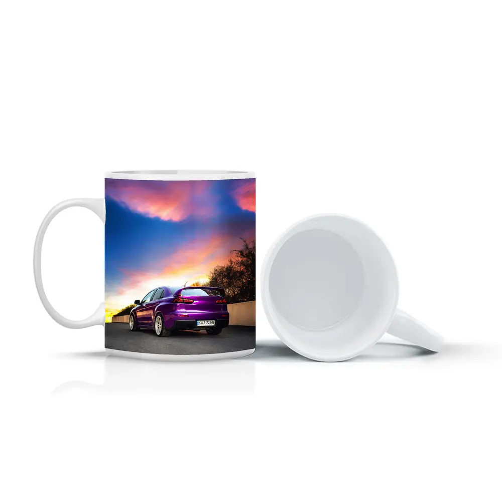 Mitsubishi Lancer Evolution Purple Sunset Sky – Mugs