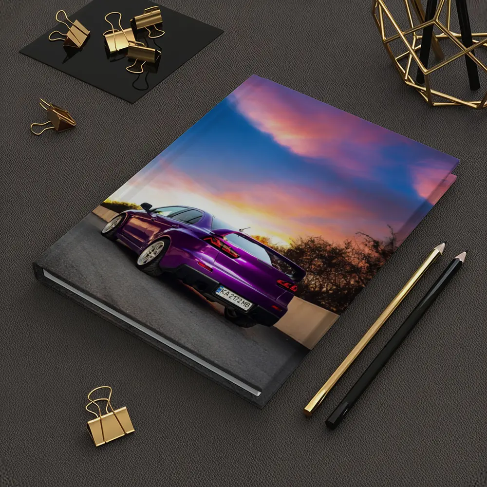 Mitsubishi Lancer Evolution Purple Sunset Sky – Notebooks