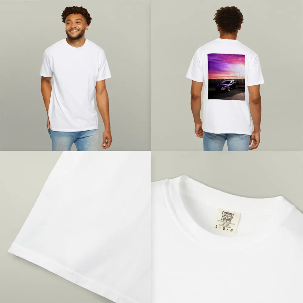 Mitsubishi Lancer Purple Car Sunset Sky – T-Shirts