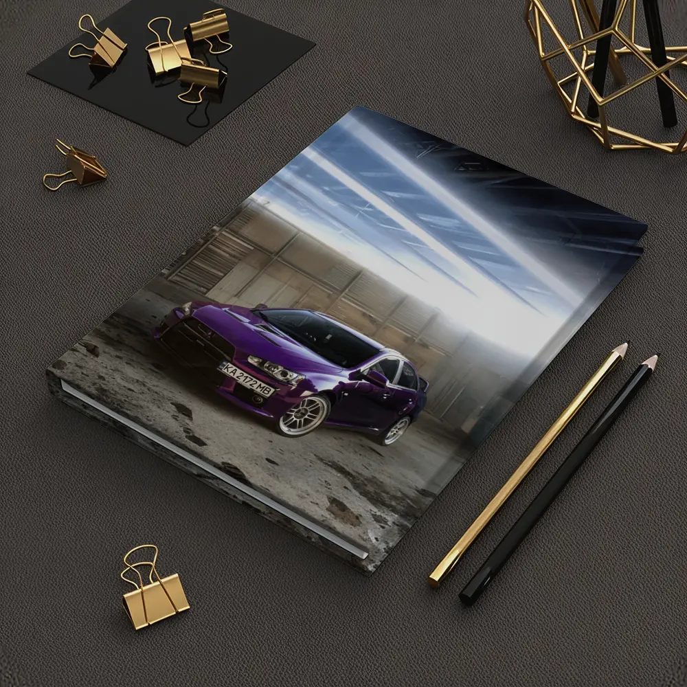 Mitsubishi Lancer Purple Inside Industrial Garage – Notebooks
