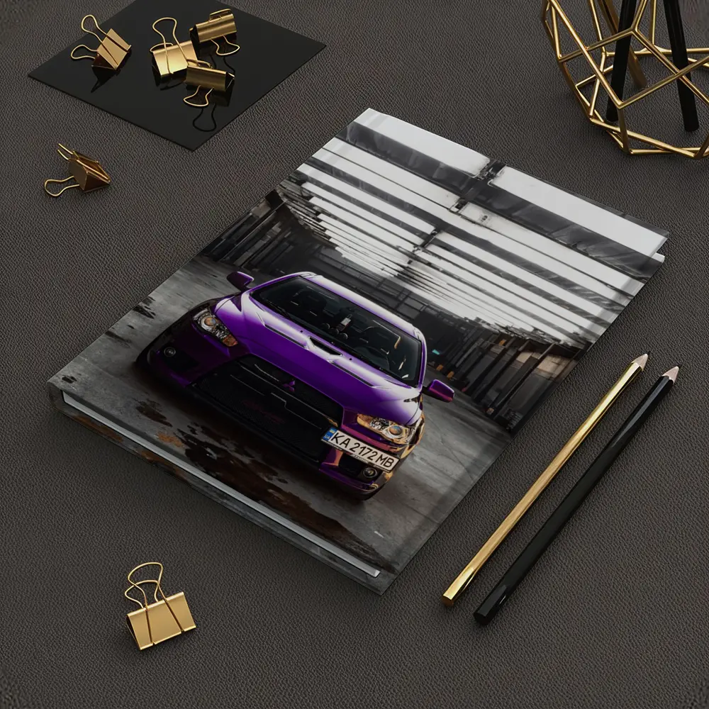 Mitsubishi Lancer Purple Inside Industrial Garage – Notebooks