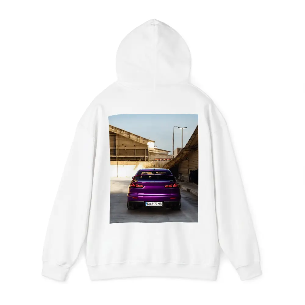 Mitsubishi Lancer Purple Rear Urban Garage – Hoodies