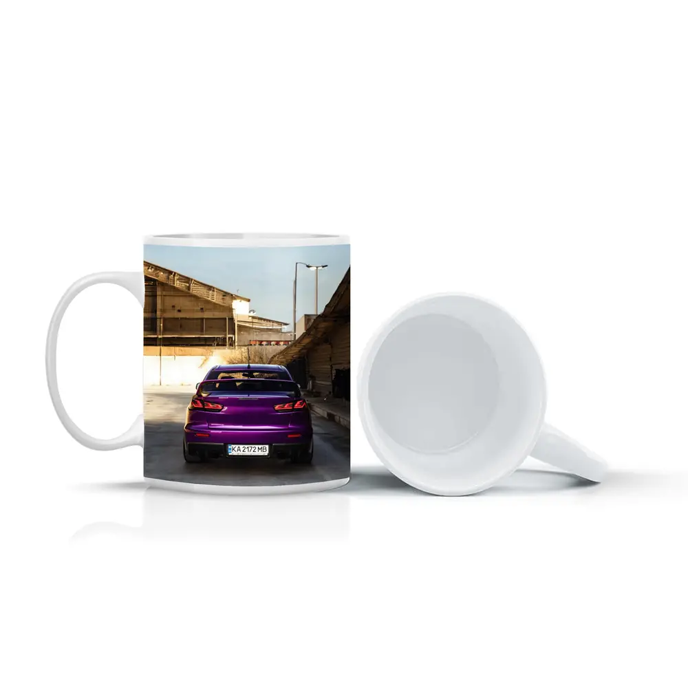 Mitsubishi Lancer Purple Rear Urban Garage – Mugs