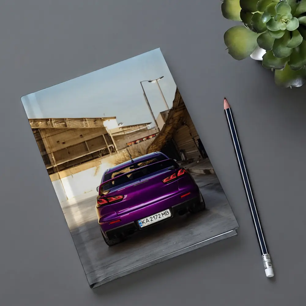 Mitsubishi Lancer Purple Rear Urban Garage – Notebooks