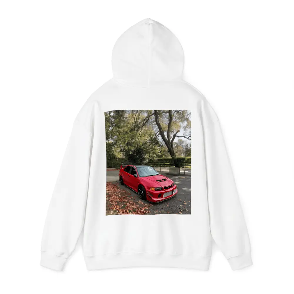 Mitsubishi Lancer Evolution Red Park Setting – Hoodies