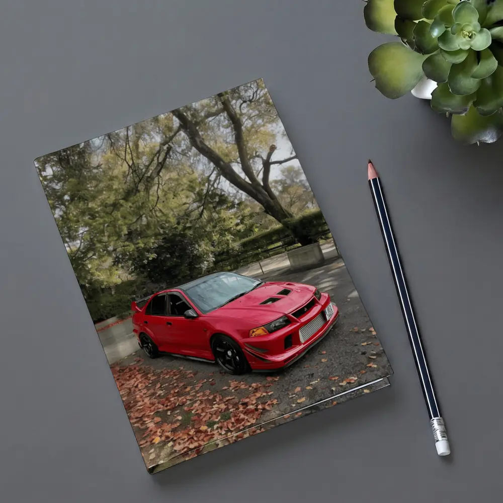 Mitsubishi Lancer Evolution Red Park Setting – Notebooks