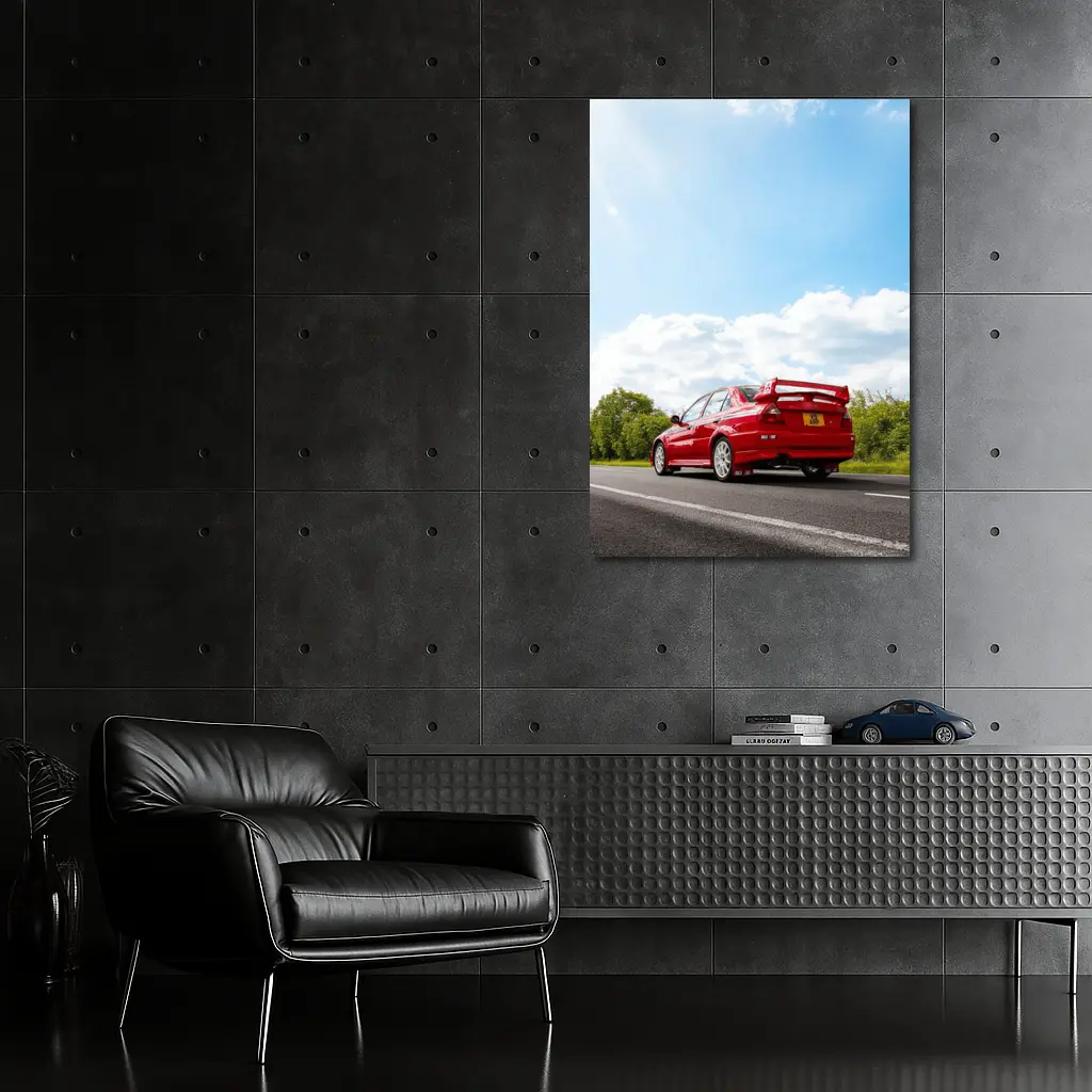 Mitsubishi Lancer Evolution Red Road Drive – Wall Art