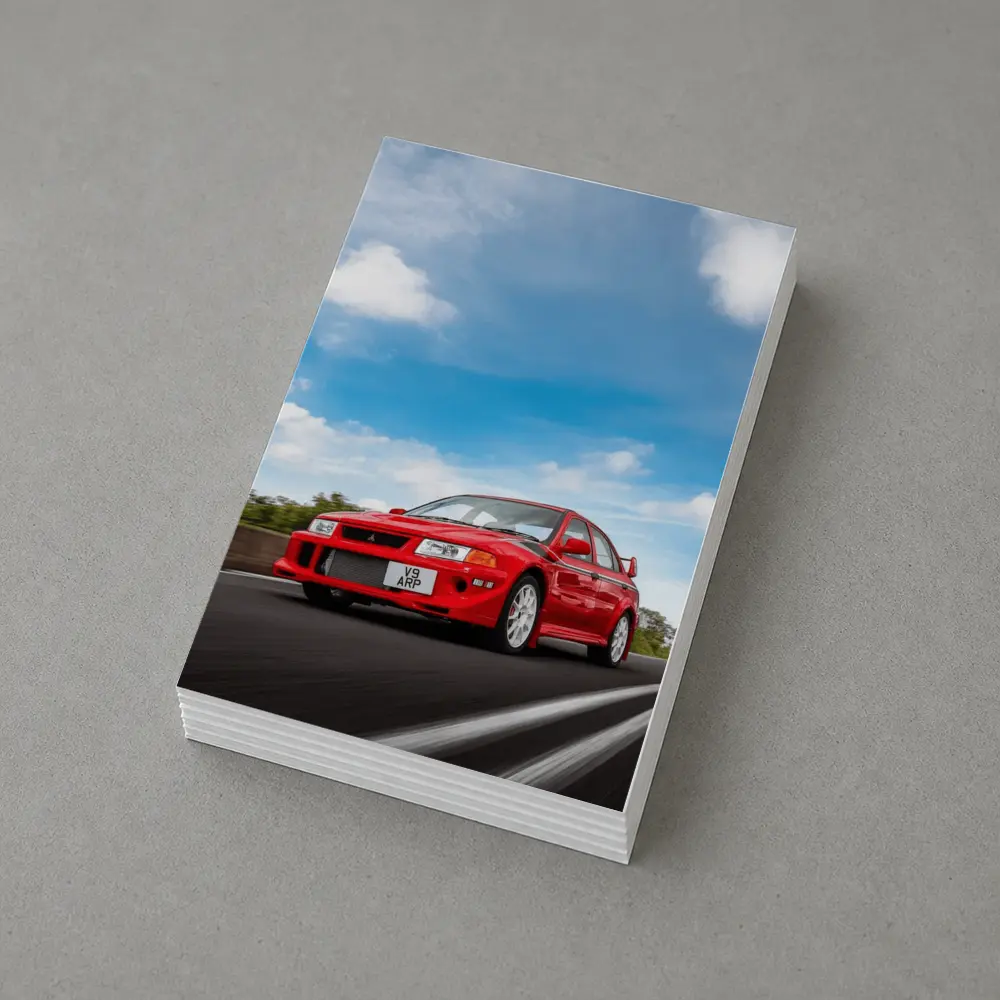 Mitsubishi Lancer Evolution Red Road Speed – Postcards