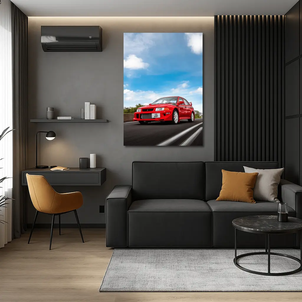 Mitsubishi Lancer Evolution Red Road Speed – Wall Art