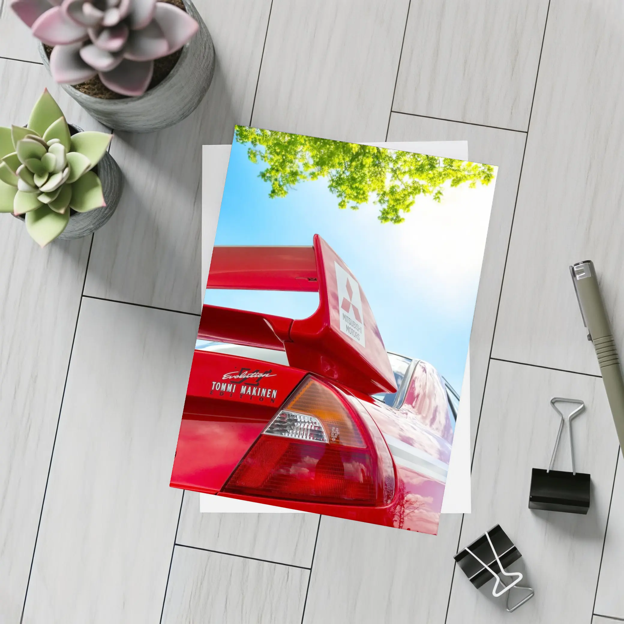 Mitsubishi Lancer Evolution Tommi Makinen Red – Postcards