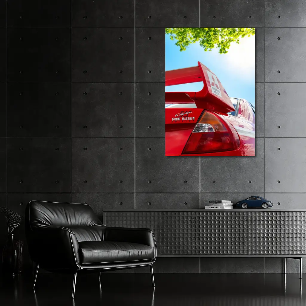 Mitsubishi Lancer Evolution Tommi Makinen Red – Wall Art