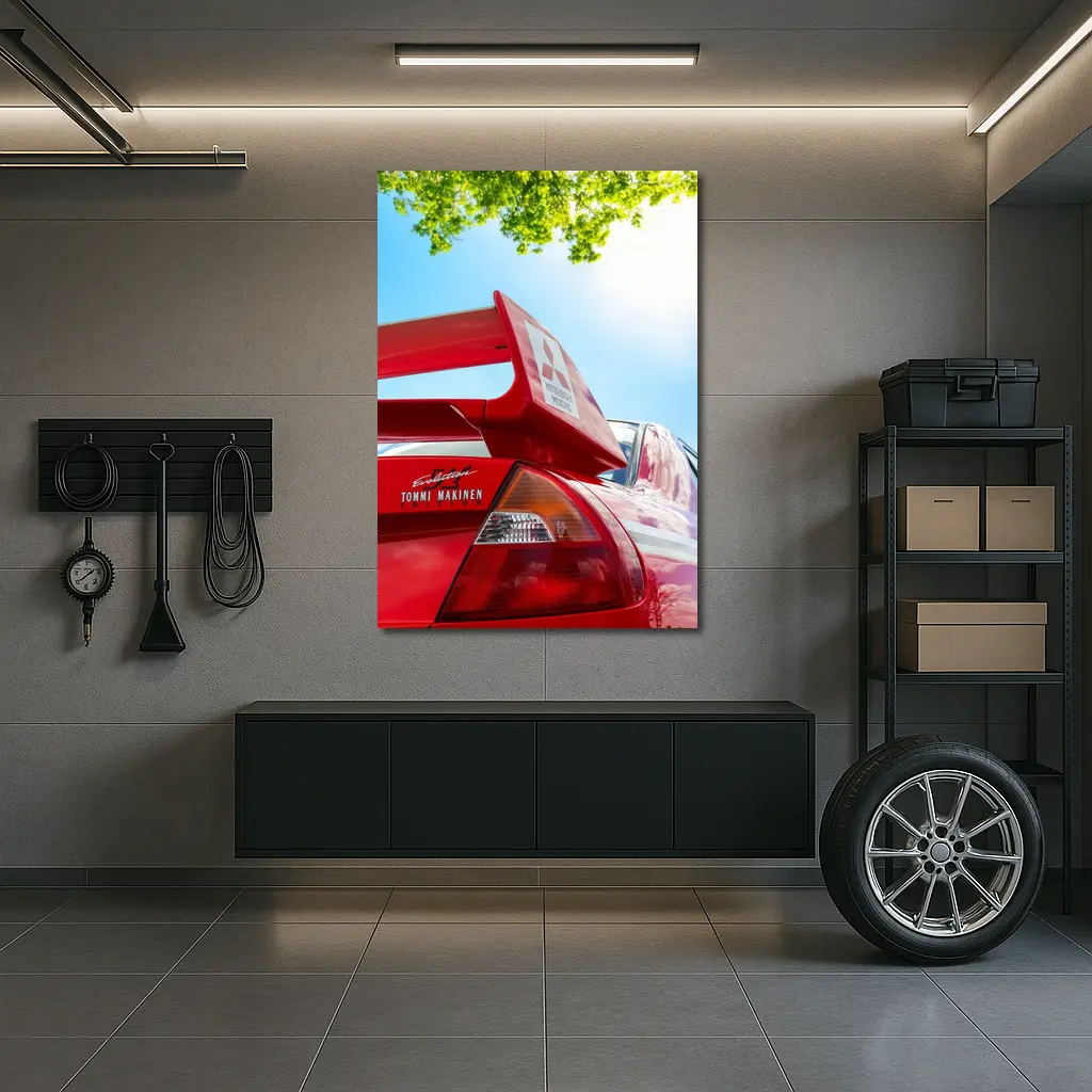 Mitsubishi Lancer Evolution Tommi Makinen Red – Wall Art