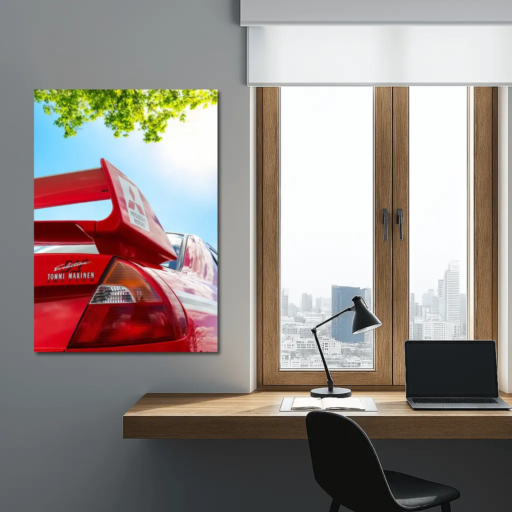 Mitsubishi Lancer Evolution Tommi Makinen Red – Wall Art