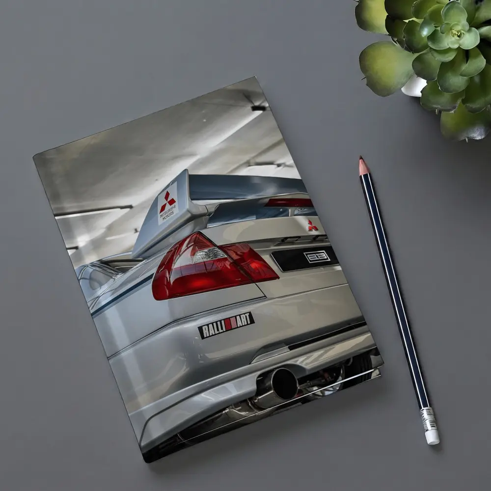 Mitsubishi Lancer Evolution Silver Garage Rear – Notebooks