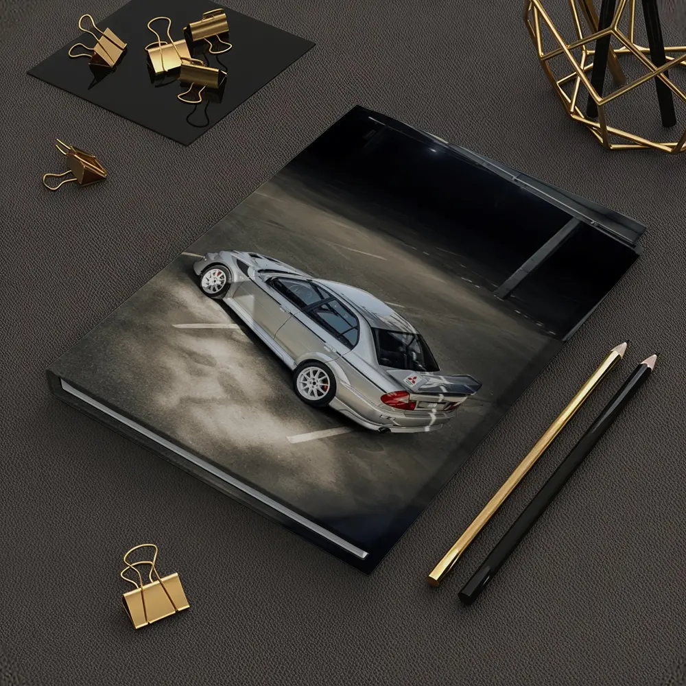Mitsubishi Lancer Evolution Silver Parking Garage – Notebooks