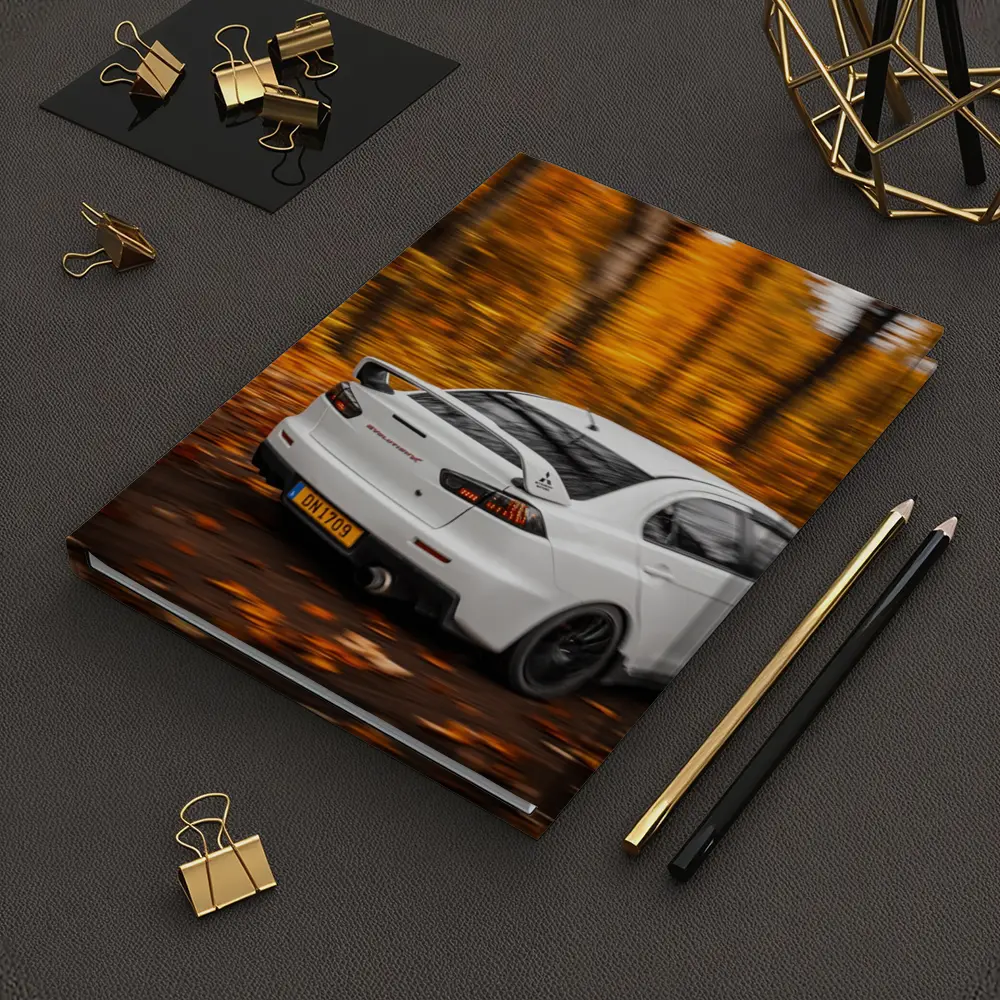 Mitsubishi Lancer Evolution White Autumn Forest – Notebooks