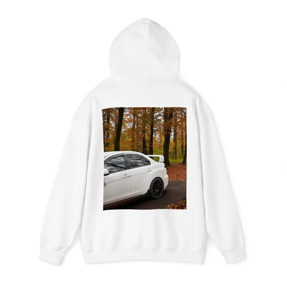 Mitsubishi Lancer Evo White Autumn Forest – Hoodies