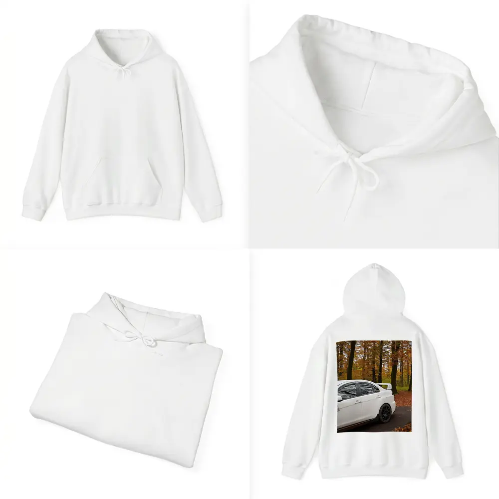 Mitsubishi Lancer Evo White Autumn Forest – Hoodies