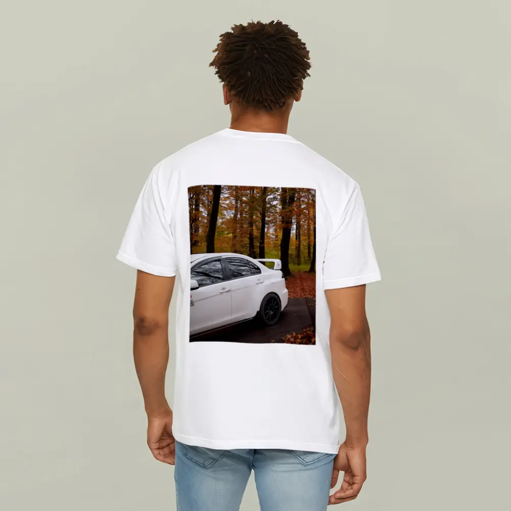 Mitsubishi Lancer Evo White Autumn Forest – T-Shirts