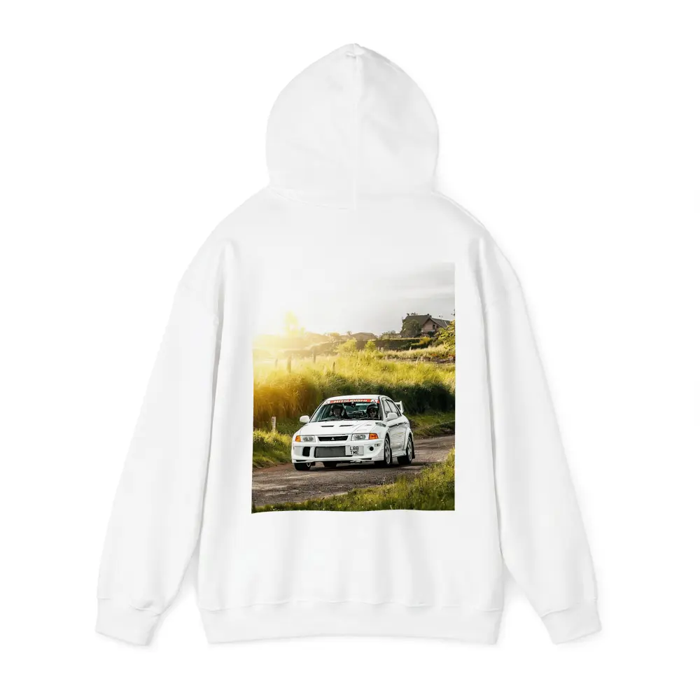 Mitsubishi Lancer Evolution White Rally Road – Hoodies