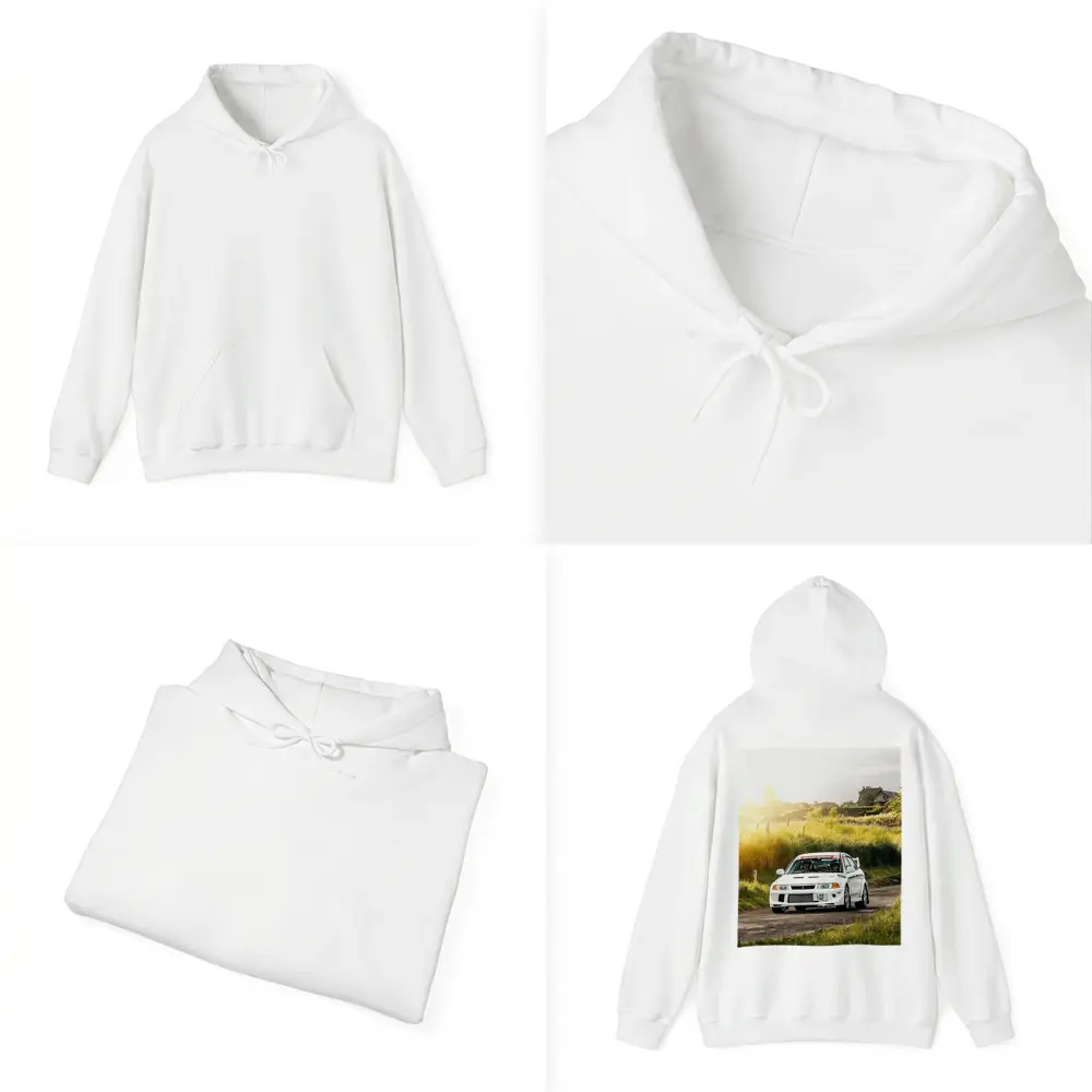 Mitsubishi Lancer Evolution White Rally Road – Hoodies