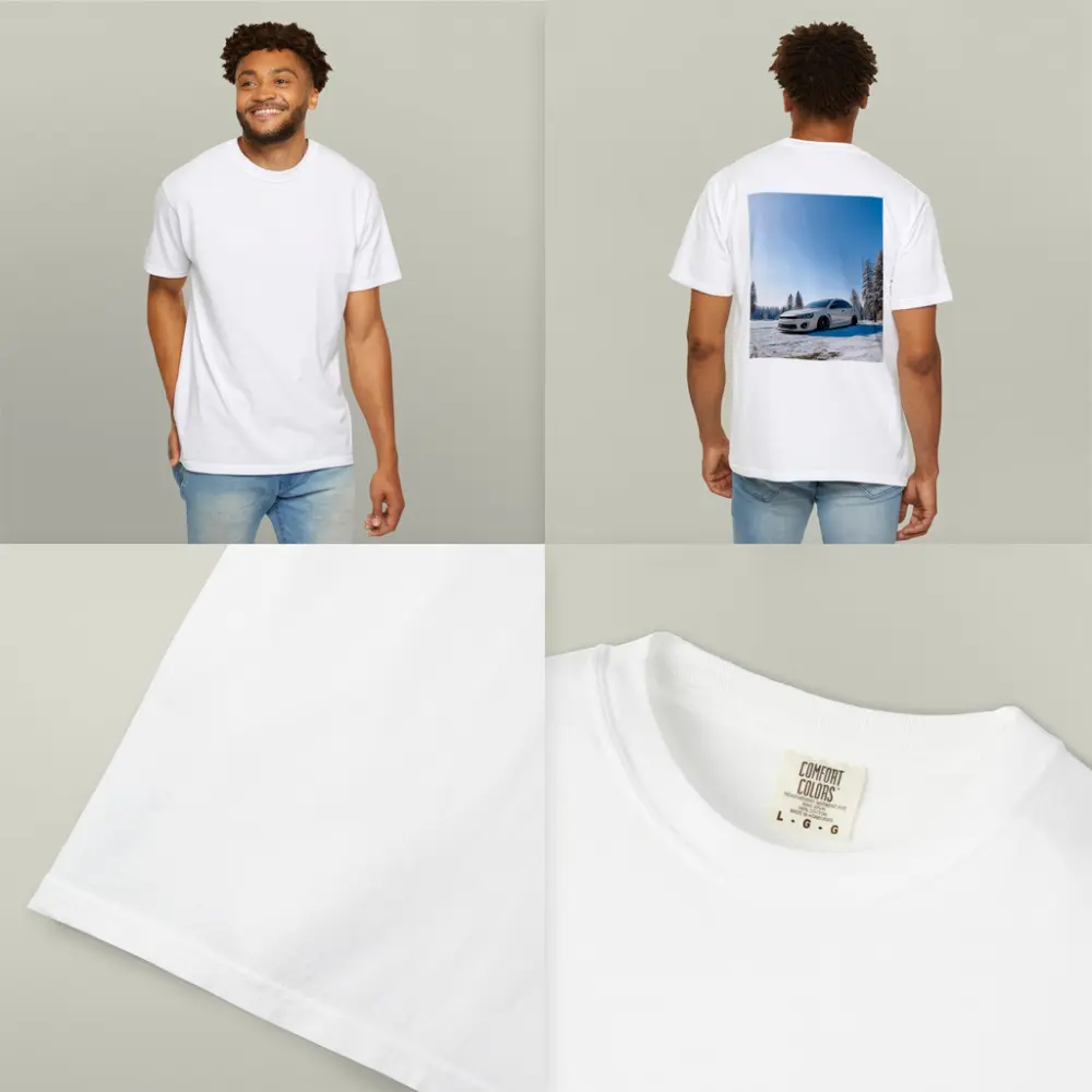Mitsubishi Lancer White Stance Snow Forest – T-Shirts