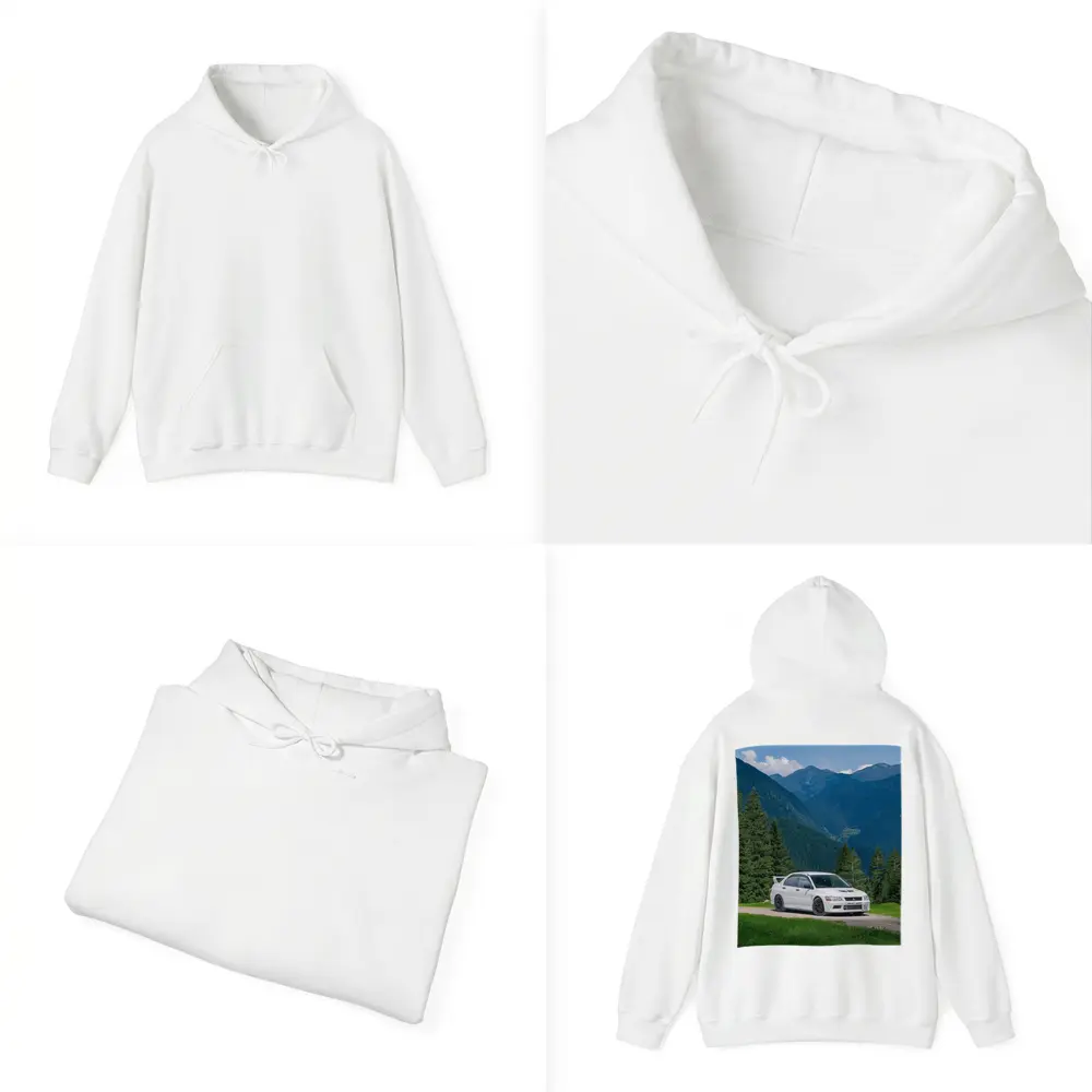 Mitsubishi Lancer Evolution White Mountain Road – Hoodies