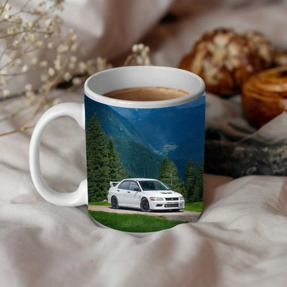 Mitsubishi Lancer Evolution White Mountain Road – Mugs