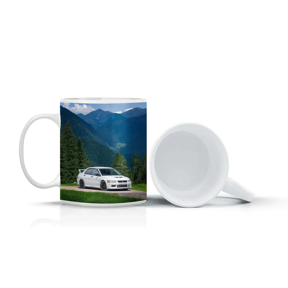 Mitsubishi Lancer Evolution White Mountain Road – Mugs