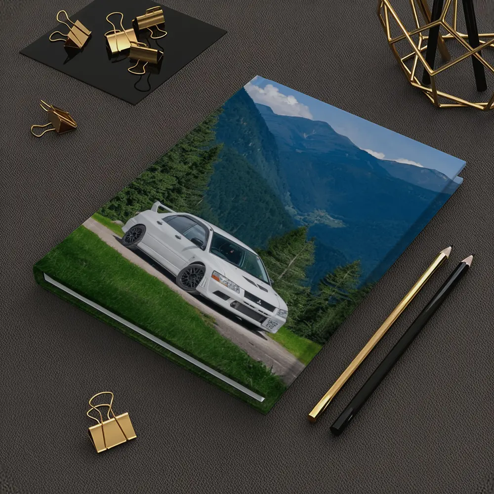 Mitsubishi Lancer Evolution White Mountain Road – Notebooks