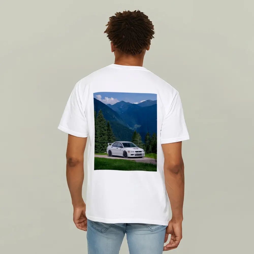 Mitsubishi Lancer Evolution White Mountain Road – T-Shirts
