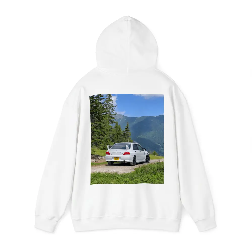 Mitsubishi Lancer Evolution White Mountain Road – Hoodies