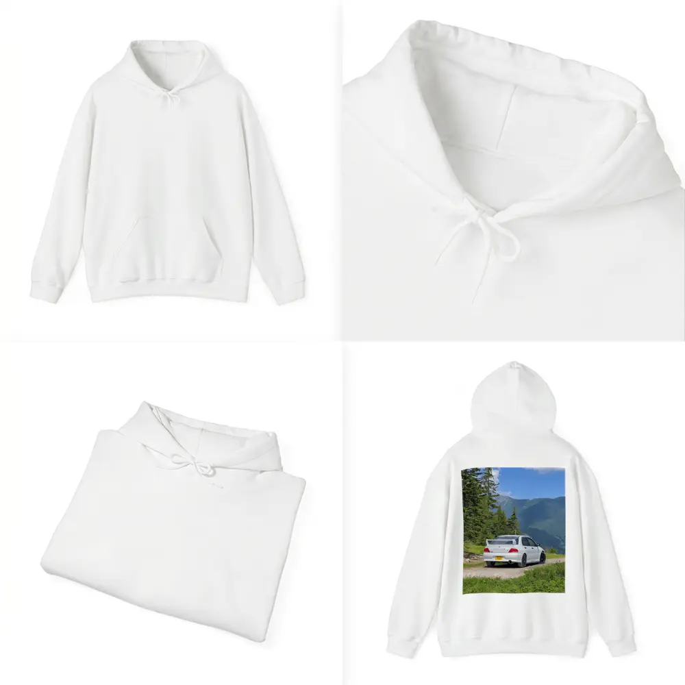 Mitsubishi Lancer Evolution White Mountain Road – Hoodies