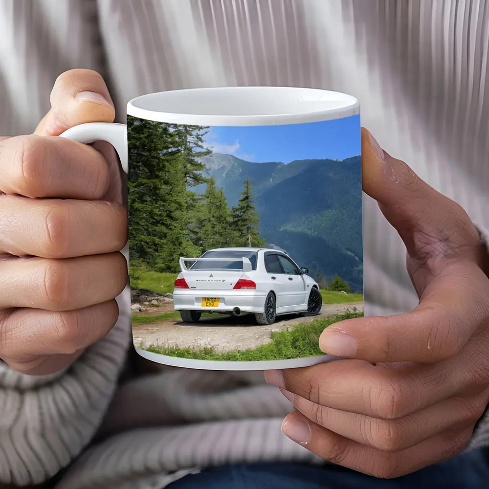 Mitsubishi Lancer Evolution White Mountain Road – Mugs